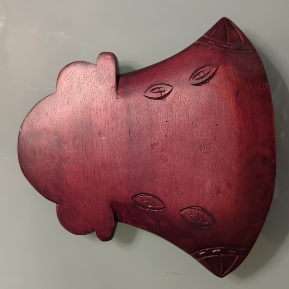 Handmade Wood Art, Handcarved Tribal Wood Sculpture - Picture 4 of 12